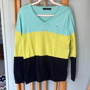 Tommy Hilfiger Color Block Sweater Size Large